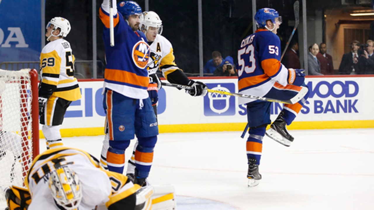 Lee scores with 27 seconds left, Islanders beat Penguins 5-3
